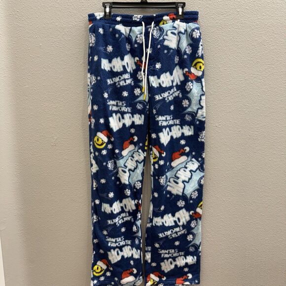 Joe Boxer Pajama Pants Chritmas - Medium Ho Ho Ho Fleece Soft New - Picture 1 of 5